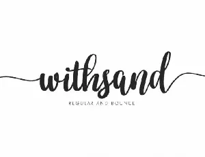 Withsand Calligraphy Hand Lettering font