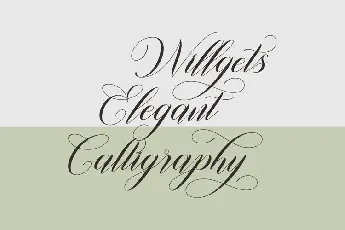 Willgets Elegant Calligraphy font