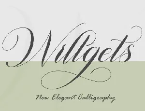 Willgets Elegant Calligraphy font