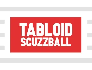 Tabloid Scuzzball font