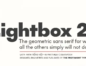 Lightbox 21 Family font