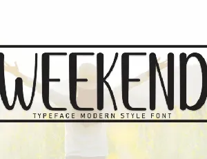 Weekend Display font