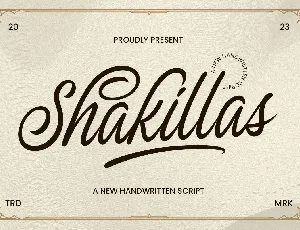 Shakillas Script font