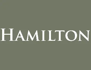 Hamilton font