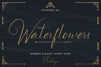 Waterflowers font