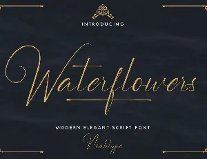 Waterflowers font