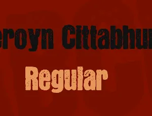 Heroyn Cittabhumi font