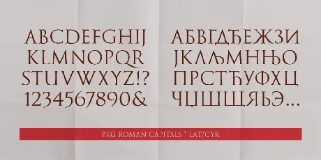 PKG Roman Capitals font