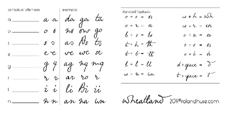 Wheatland Free font