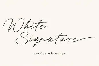 White Signature font