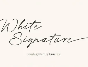 White Signature font