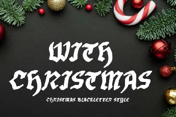 With Christmas font