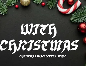 With Christmas font