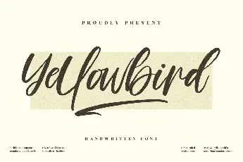 Yellowbird font