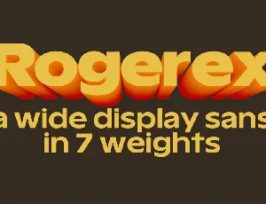 Rogerex font