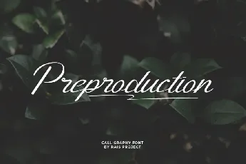 Preproduction font