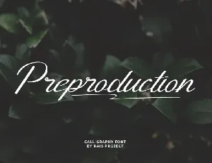 Preproduction font