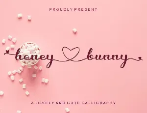 Honey Love Bunny Calligraphy font