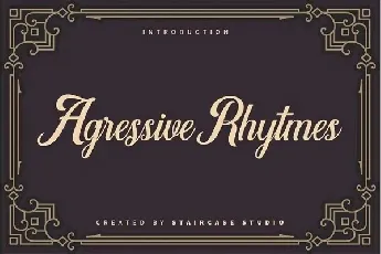 Agressive Rhytmes Calligraphy font