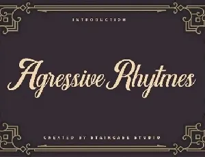 Agressive Rhytmes Calligraphy font