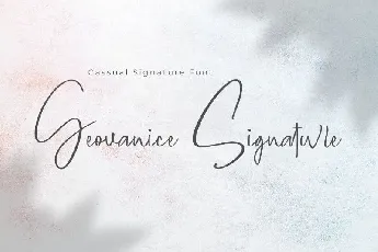 Geovanice Signature font