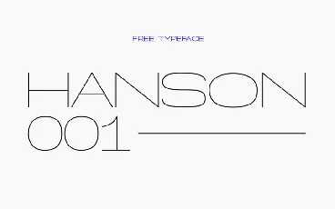 Hanson Hairline Free font