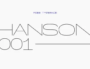 Hanson Hairline Free font