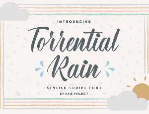 Torrential Rain Demo font