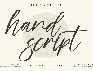 hand script font