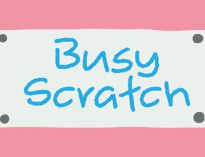 Busy Scratch DEMO font