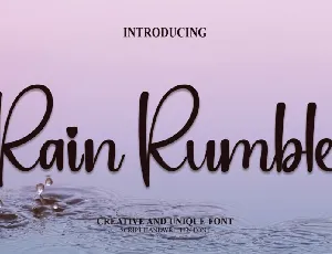 Rain Rumble font
