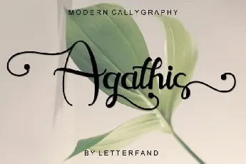 Agathis Calligraphy font