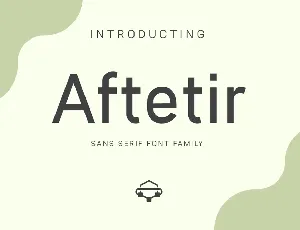 Aftetir font