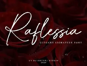 Raflessia Elegant Signature font