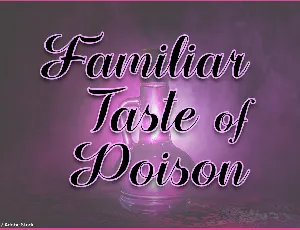 Familiar Taste of Poison font