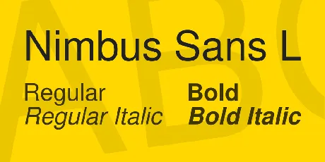 Nimbus Sans L font