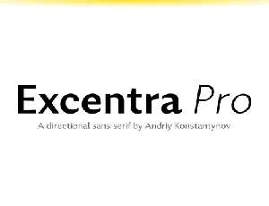 Excentra Pro Family font