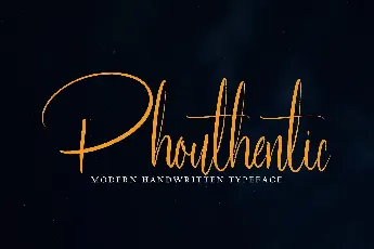 Phouthentic font