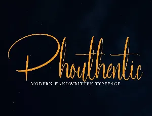 Phouthentic font