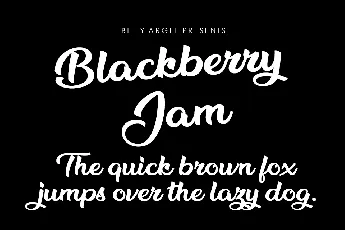 Blackberry Jam Personal Use font