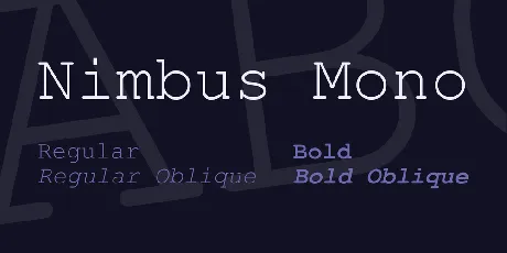 Nimbus Mono font