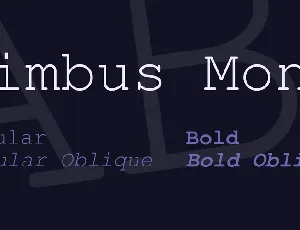 Nimbus Mono font