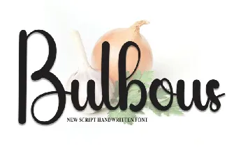 Bulbous Script font