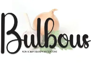 Bulbous Script font