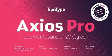 Axios Pro Family font