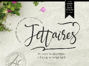 Jettiares Script font