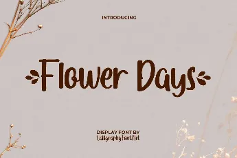 Flower Days font