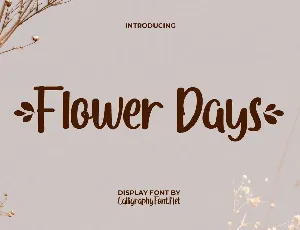 Flower Days font