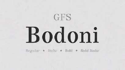 GFS Bodoni Serif font