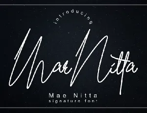 Mae Nitta Signature font